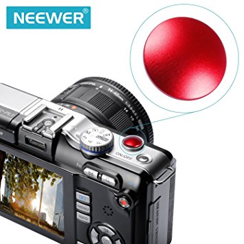 Neewer 10MM Diameter Red Metal Convex Soft Shutter Release Button for Fujifilm X100 Leica M6 M8 M9 / Nikon, Canon, Hasselblad, Olympus, Minolta, Rolleiflex SLR Cameras