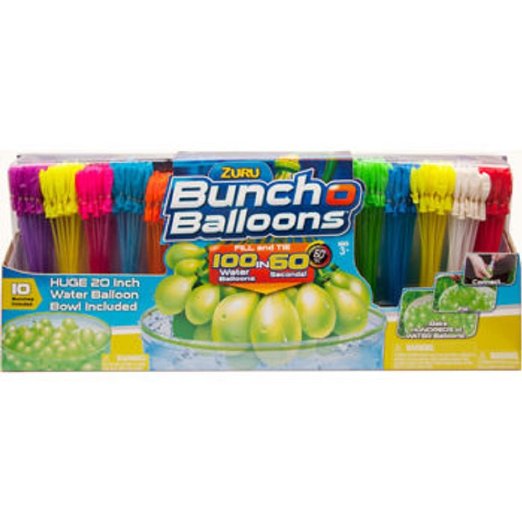 ZURU Bunch O Balloons, Fill in 60 Seconds, 350 Water Balloons, 20" Water Ball...