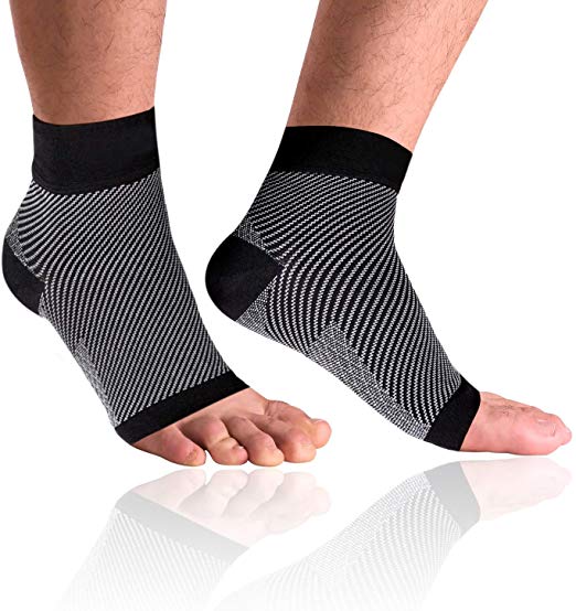 AAROND Plantar Fasciitis Socks Premium Ankle Support Foot Angel Compression Sleeve For Men & Women,Relief from Plantar Fasciitis,Foot Back Sprain and Strain,High Arch Pain & Flat Feet(Gray, Small)