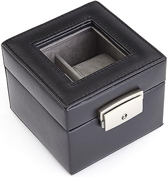 Royce Leather Luxury Two Slot Watch Box in Genuine Leather