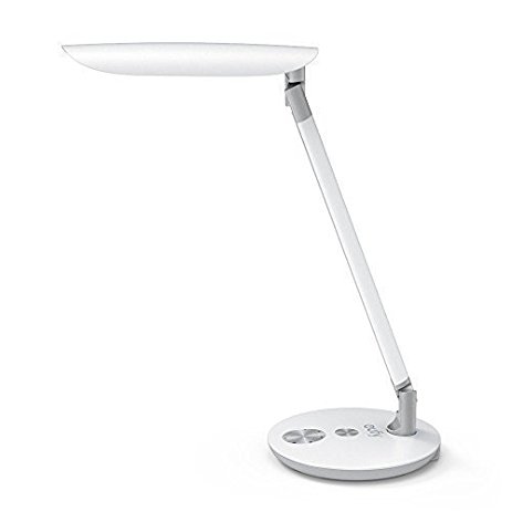 Eufy Lumos E1 LED Desk Lamp, Dimmable Table Lamp with 2 High-Speed USB Charging Ports, Eye-Care Tech, Premium Material, Touch-Sensitive Control Panel, 6-Level Dimmer, 5 Lighting/ Color Modes
