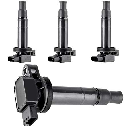 SCITOO Pack of 4 Ignition Coils Compatible with UF316 C1304 5C1293 Fit for Toyota Yaris/Echo/Prius Scion xA/xB 2000-2010