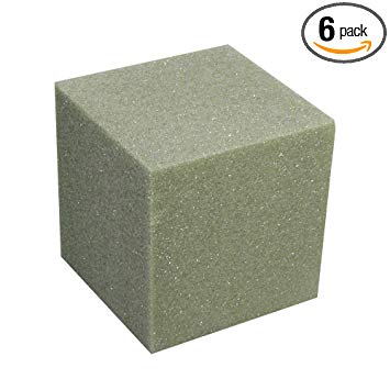 FloraCraft Styrofoam Cube 4.8 Inch x 4.8 Inch x 4.8 Inch Green