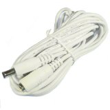 Hanvex 20 ft 21mm x 55mm DC Plug Extension Cable for Power Adapter 20AWG White