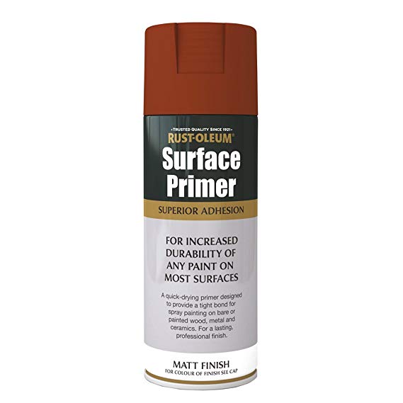 Rust-Oleum AE0040030E8 400ml Surface Primer Spray Paint-Red Matt, Applicable