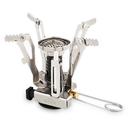 SIMBR Backpacking Mini Camping Stove Ultralight Collapsible Stove with Piezo Ignition for Outdoor