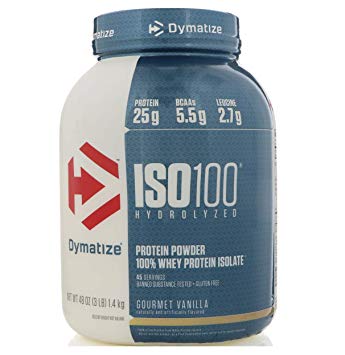 Dymatize ISO 100 Whey Protein Powder Isolate, Gourmet Vanilla, 3 Pound