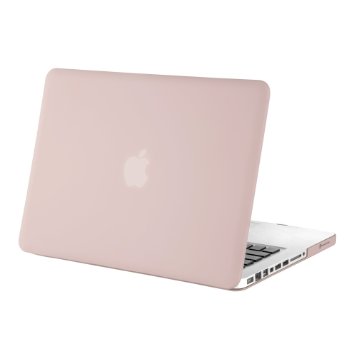 Mosiso MacBook Pro 13" Hard Case, Soft-Touch Plastic Hard Case Cover for MacBook Pro 13.3" (A1278 with or without Thunderbolt) Aluminum Unibody with CD-ROM Drive Rose quartz (Baby Pink)