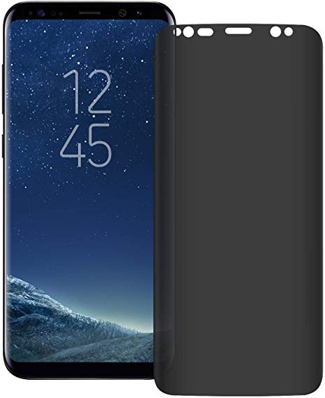 Galaxy S9 Plus Privacy Screen Protector, Shadow [3D Curved] [Case Friendly] 9H Hardness Anti-Spy Tempered Glass Filmy, for Samsung Galaxy S9 Plus / S9  (Black)
