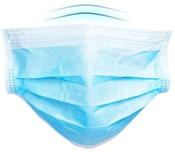Disposable Face Masks, Pack of 50, 3-Layer Protection with Melt-Blown Fabric Filter