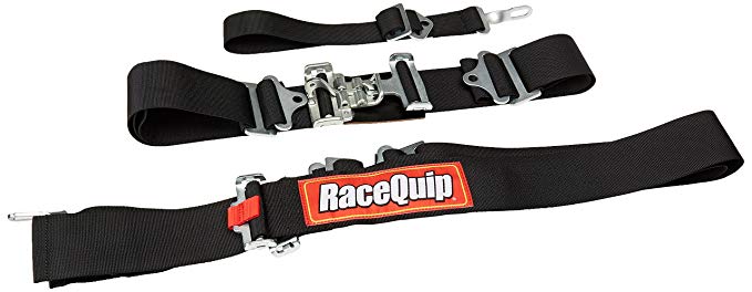 RaceQuip 711001 Black SFI 16.1 Latch and Link 5-Point Safety Harness Set with Individual Shoulder Belt by RaceQuip