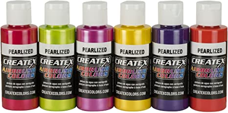 Createx Colors 5811-00 Pearl Sample Airbrush Set, 2oz.