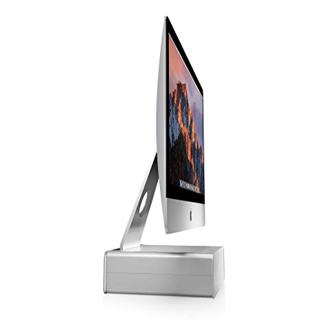 Twelve South HiRise for iMac | Height-adjustable stand with storage for iMac and Apple Displays
