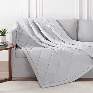 Serta Supersoft Cooling Lightweight Throw Blanket for Bedding and Couch for All Season, Twin/Twin XL, Micro Chip