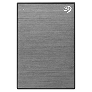 Seagate Backup Plus Slim 1 TB External HDD – USB 3.0 for Windows and Mac, 3 yr Data Recovery Services, Portable Hard Drive – Space Gray with 4 Months Adobe CC Photography (STHN1000405)