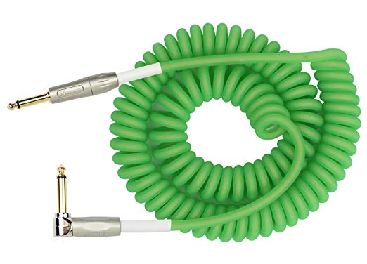 KIRLIN Cable IMK-202PFGL-30/GRF 1/4 Premium Coil Instrument Cable, 30', Green Translucent