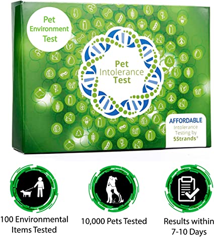 5Strands | Household Pet Environmental Intolerance Test Kit | for Dogs, Cats, More | Tests 100 Environmental Items | Fabrics, Cleaning Solutions, Trees, Grasses | Hair Analysis