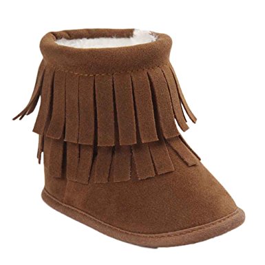 Voberry Baby Toddler Girls Boys Winter Warm Snow Boot Tassels Trimmed Boots Outdoor