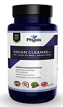 Physis Colon Cleanse+ Kelp + Black Soy Bean + African Mango | All-In-One Total Cleanse And Detox | With Added Benefits | Feel Rejuvenated | Maintain Healthy Metabolism | Better Digestion | Remove Harmful Waste And Cleanse Digestive Tract | Relieve Intestinal Discomfort | Boost Immune System | Provide Good Overall Health| Speed Up Weight Loss |Suitable For Men and Women | 1 Month Supply | 100% Money Back Guarantee.