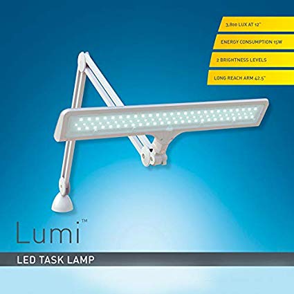 Daylight Company Lumi Task Lamp, Metal, 15 W, White