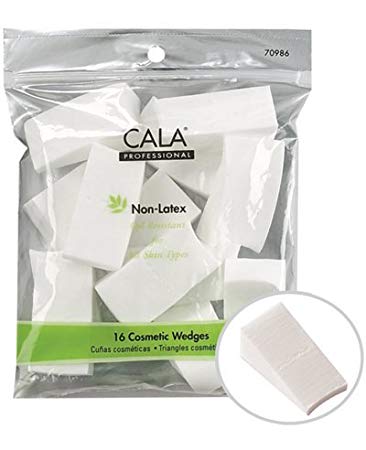 Cala Beauty 16 pc Professional Artist Studio Quality Makeup Wedges Sponges Non-Latex Oil Resistant for All Skin Types by Cala