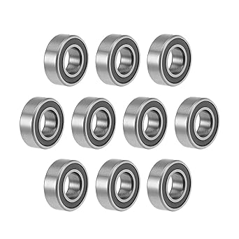 uxcell MR126-2RS Deep Groove Ball Bearings 6mm Inner Dia 12mm OD 4mm Bore Double Sealed Chrome Steel Z2 10pcs