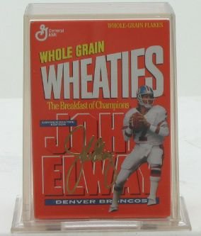 Mini Wheaties Box - 75 Years of Champions 24K Signature - John Elway