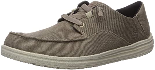 Skechers Men's Melson-volgo Canvas Slip on Moccasin