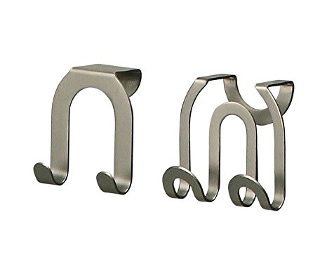 Spectrum Diversified Over-The-Cabinet Door Double Hook, Brushed Nickel