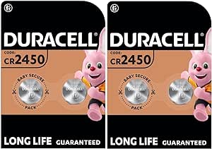 4 x Duracell Cr 2450 Lithium (2 Blister mit 2 Batterien) 4 Batterien