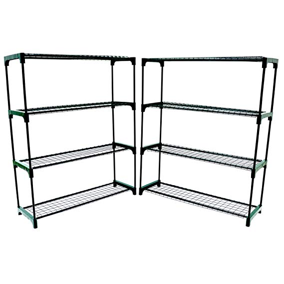 Oypla Flower Staging Display Greenhouse Racking Shelving Double Pack