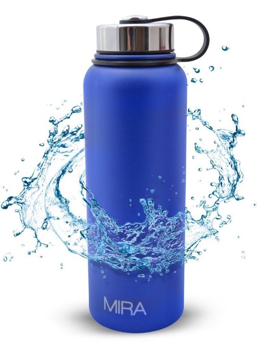 MIRA Insulated Double Wall Vacuum Stainless Steel Water Bottle, 40 oz