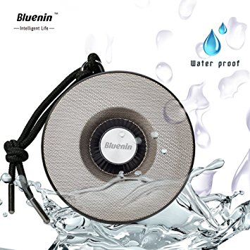 Bluetooth Speakers, Bluenin BT-009 Sport Outdoor/Shower Portable Wireless Speakers with 5W Enhanced Bass, Built-In Microphone for iphone/ipad/ipod/Android phone (Gold)