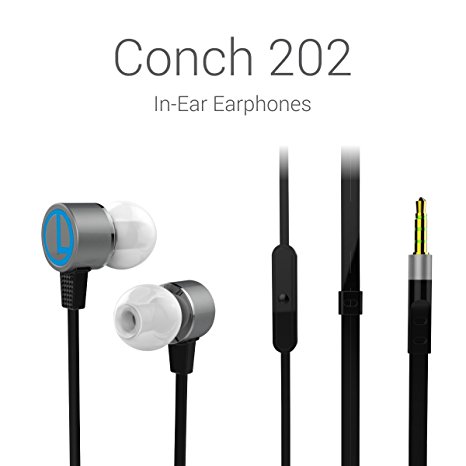 Portronics Conch 202 (Black) In-Ear Stereo Headphone having 3.5mm Aux port,In-Line high Quality mic,Soft silicon Ear-buds for great bass effect