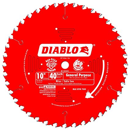 Freud D1040X Diablo 10-Inch 40-Tooth ATB General Purpose Saw Blade with 5/8-Inch Arbor and PermaShield Coating 2 PACK