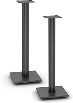 Atlantic Speaker Stands for Bookshelf Speakers up to 20 lbs - Pair (Black)