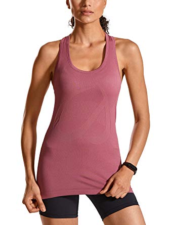 CRZ YOGA Seamless Workout Tank Tops for Women, Women's Racerback Athletic Tank Tops