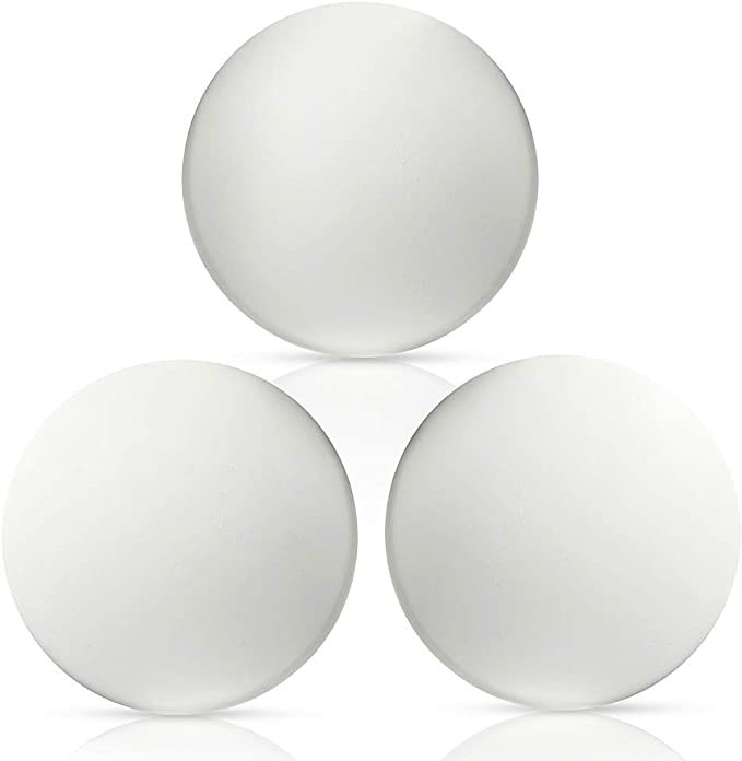 Large Round White Soft Door Stop Wall Protector Door Knob Bumpers Self Adhesive Silicone Door Bumper Pads 3.15 Inch Diameter Pack of 3(White)