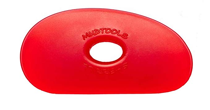 Sherrill Mudtools Shape 1 Polymer Rib for Pottery and Clay Artists, Red Color Very Soft