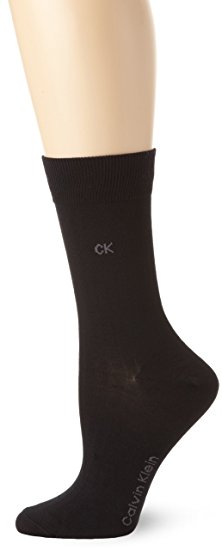 Calvin Klein Women's 3 Pack Flat Rib Crew Socks