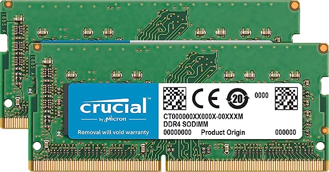 Crucial RAM 16GB Kit (2x8GB) DDR4 3200MHz CL22 (or 2933MHz or 2666MHz) Laptop Memory CT2K8G4SFRA32A