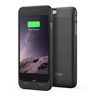 iPhone 6 6S Battery Case, Anker Ultra Slim Extended Battery Case for iPhone 6 6S (4.7 inch) with 2850mAh Capacity / 120% Extra Battery [Apple MFi Certified] (Black)