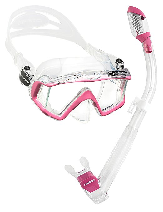 Cressi Panoramic Wide View Mask with Dry Snorkel Set