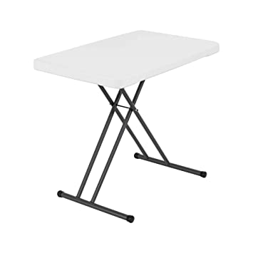 Lifetime 28241 High Density Polyethylene Folding Personal Table (30 by 20 Inch, White)