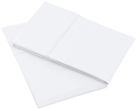 The Dorchester 100% Egyptian Cotton Percale Pillow Case Pair, Anti Bacterial Treatment Z Hemming, Soft Feel White Standard