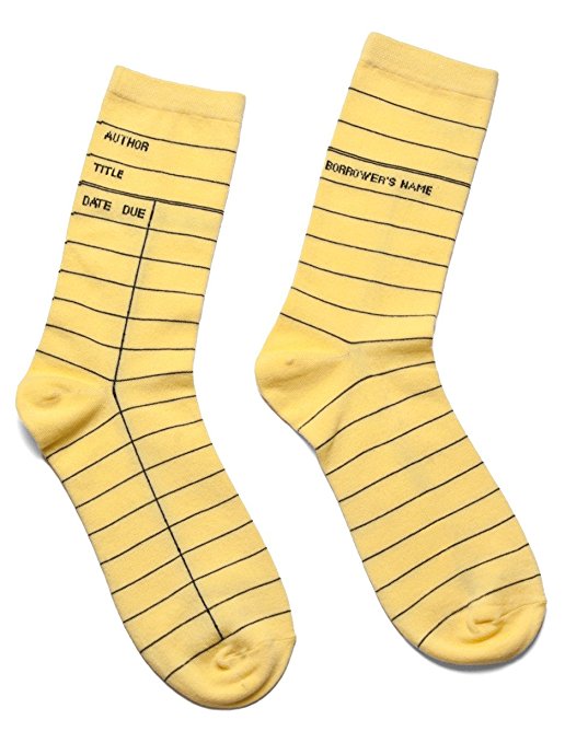 Out of Print Unisex Library Card Socks