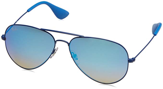 Ray-Ban Metal Unisex Aviator Sunglasses, Electric Blue, 58 mm