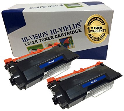 HI-VISION 2 Pack Compatible Brother TN880 TN-880 [12,000 Pages] SUPER HIGH YIELD Toner Cartridge Replacement for HL-L6400DWT, MFC-L6700DW, MFC-L6750DW, MFC-L6800DW, MFC-L6900DW