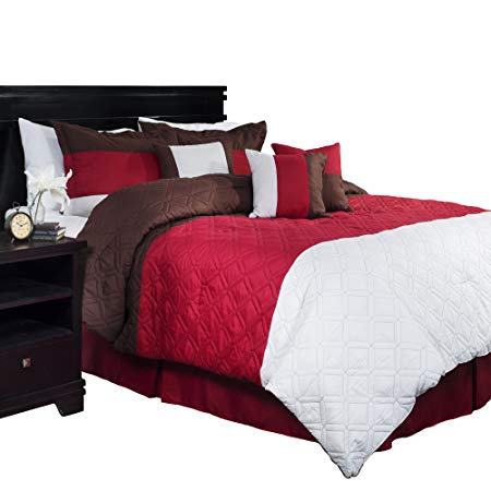 Lavish Home 7-Piece Layla Comforter Set, Queen