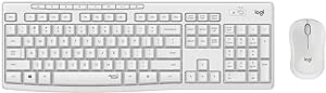 Logitech MK295 Combo de Ratón y Teclado Inalámbricos, Disposición QWERTZ Alemán, Blanco